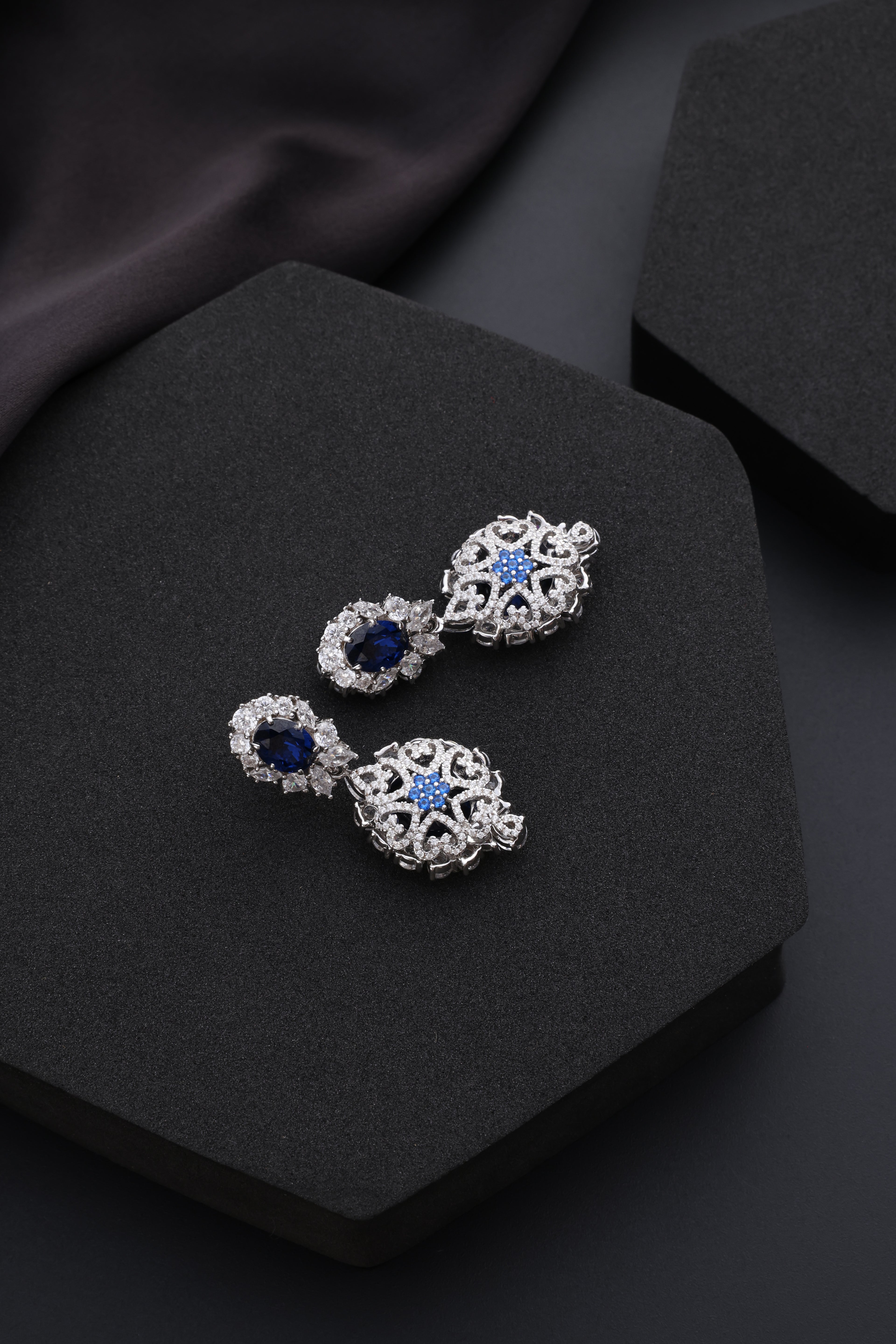 Victorian Blue Elegance Earrings