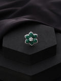 Emerald Flower Ring