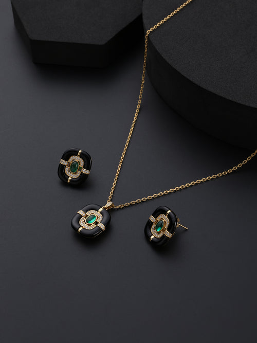 Black Aura Pendant Set
