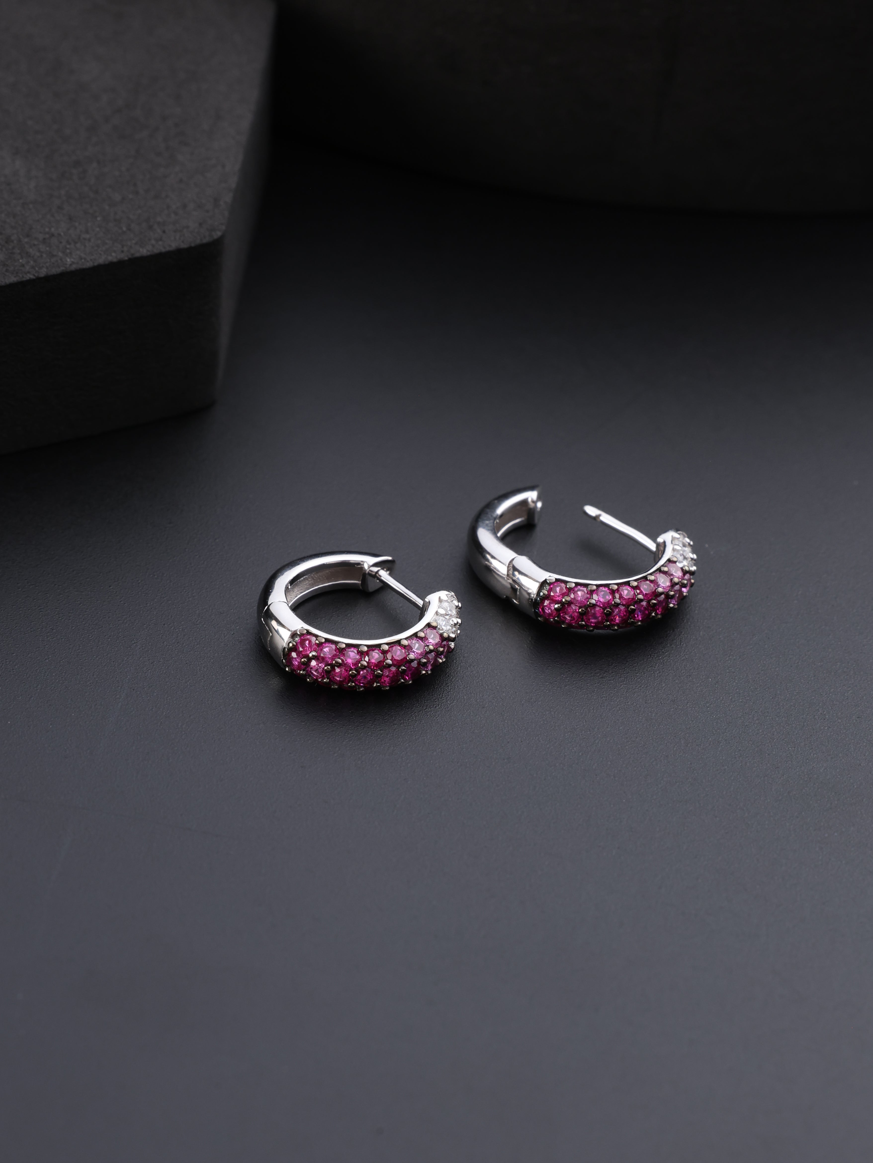 Scarlet Shine Hoops
