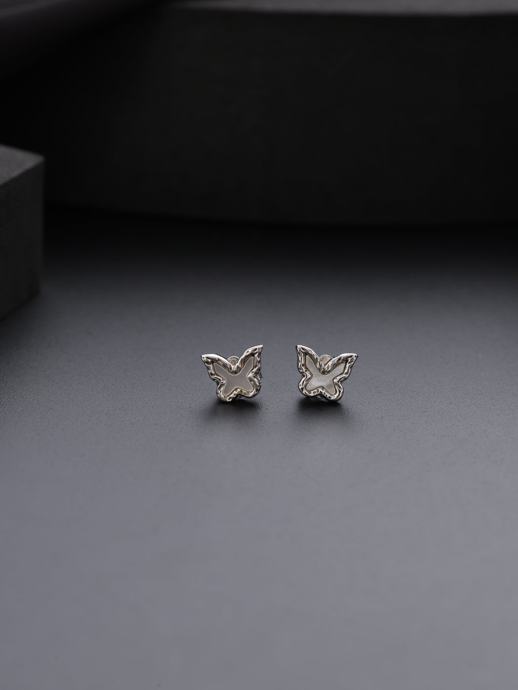 Silver Flutter Mini Studs