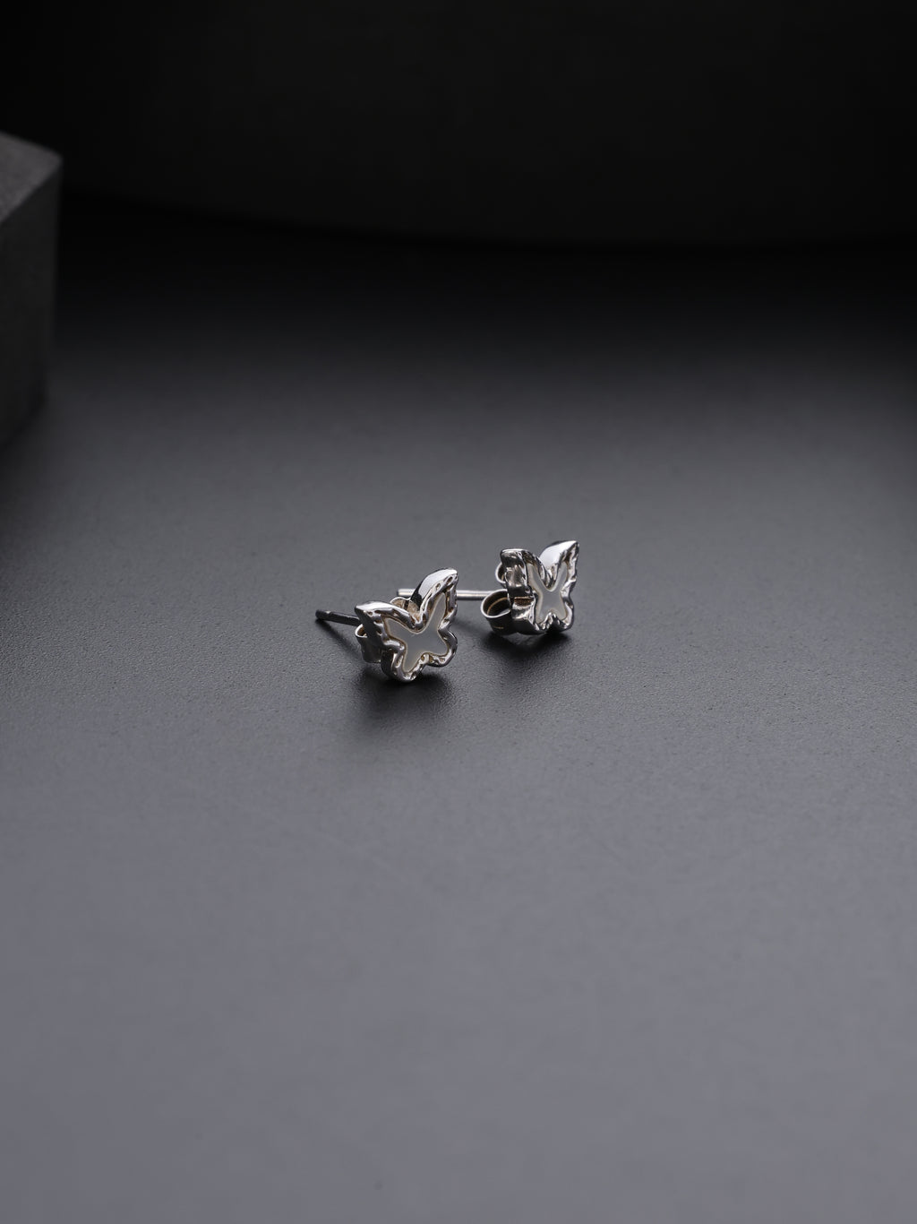 Silver Flutter Mini Studs