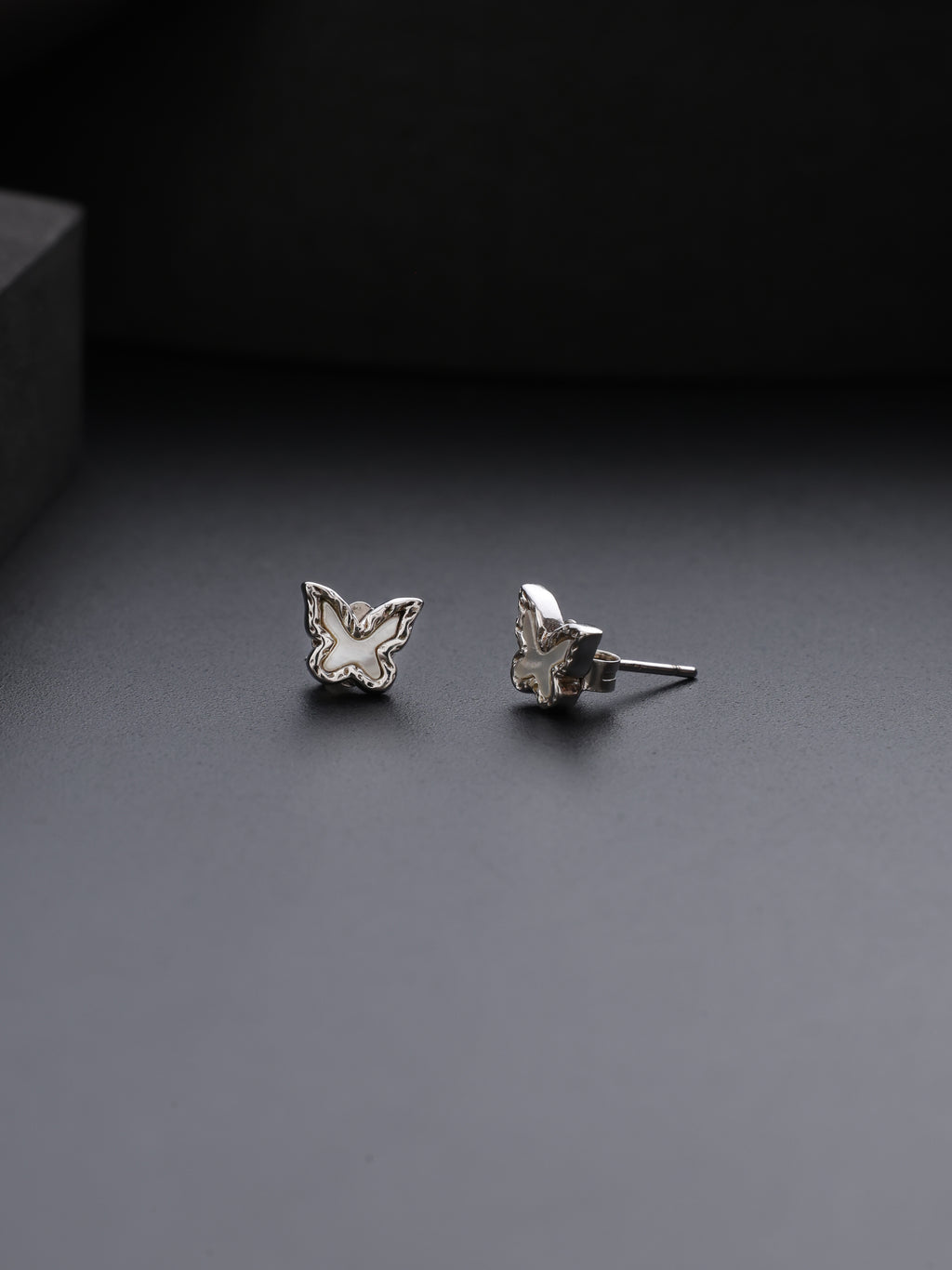 Silver Flutter Mini Studs